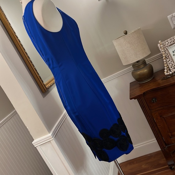 Jason Wu Royal Blue 100% silk dress with decorative embroidery around bottom - Picture 5 of 11